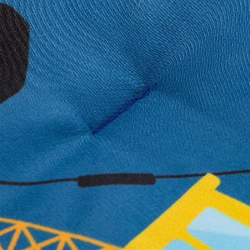 NTBED 4 Pieces Traffic Construction Toddler Bedding Set for Baby Boys,Truck Vehicles Excavator Cars Printed, Includes Comforter, Flat Sheet, Fitted Sheet and Pillowcase,Blue - Image 5